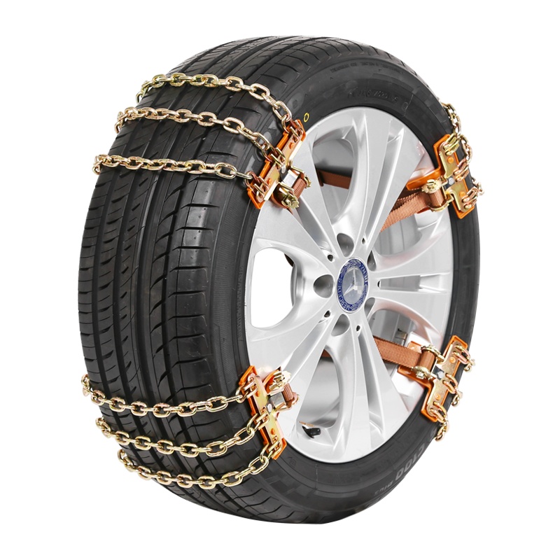 趣行 汽车防滑链 通用型6条装金属耐磨合金钢铁防滑链 免千斤顶安装冰雪地泥沙脱困链 应急救援(165-215轮胎)