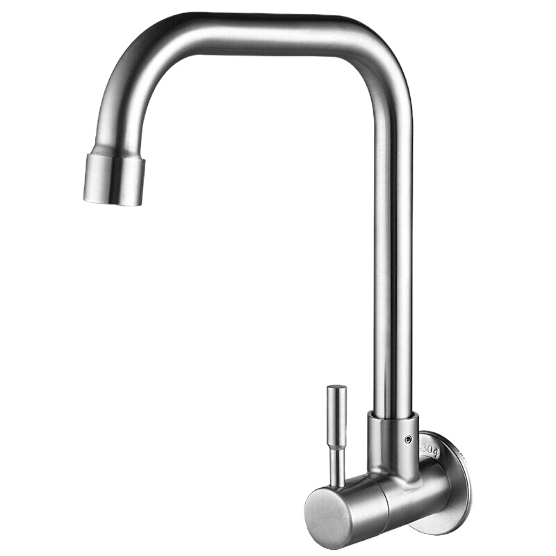 领牧 侧装不锈钢水龙头 单冷 可旋转