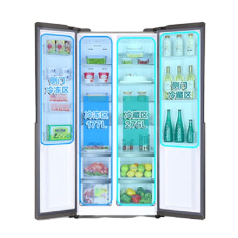 海尔统帅冰箱双门对开门风冷无霜双开门家用大容量节能变频453升