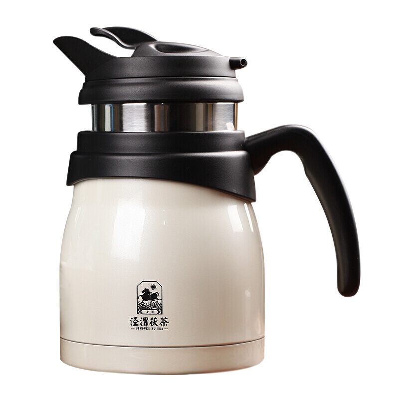 泾渭茯茶 焖茶壶 白色 泡茶专用壶焖茶壶不锈钢品质专用泡茶壶520ml