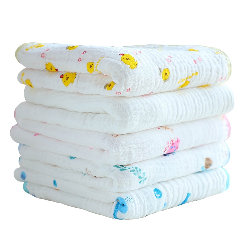 2条装洁丽雅婴儿浴巾宝宝纯棉超柔吸水洗澡纱布被子幼儿童新生毛巾用品