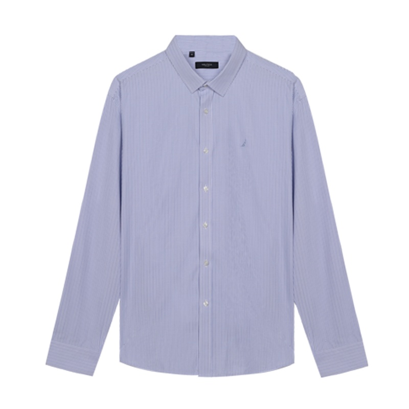 诺帝卡/NAUTICA TAILORED衬衫男士竖条纹上班职业正装长袖衬衫