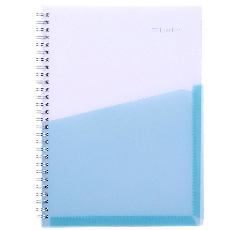 得力(deli)A5/70张乐素封面插袋螺旋本软抄本 学生日记本记事本笔记本子