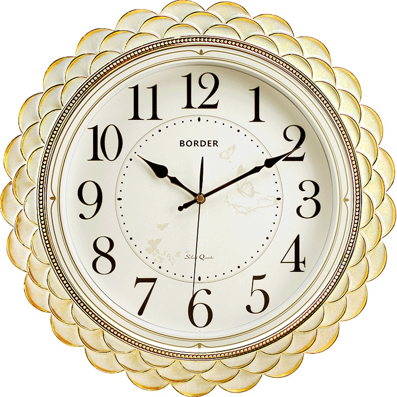 珀睿蒂欧式复古客厅静音挂钟美式北欧简约大气挂表壁钟大号创意田园钟表皇家宫廷酒店装饰石英钟表