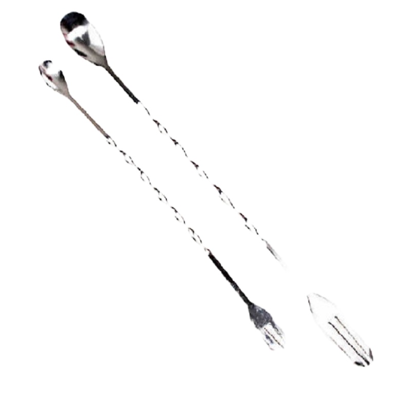 郝魅 加厚不锈钢特长双头搅拌吧勺 32cm