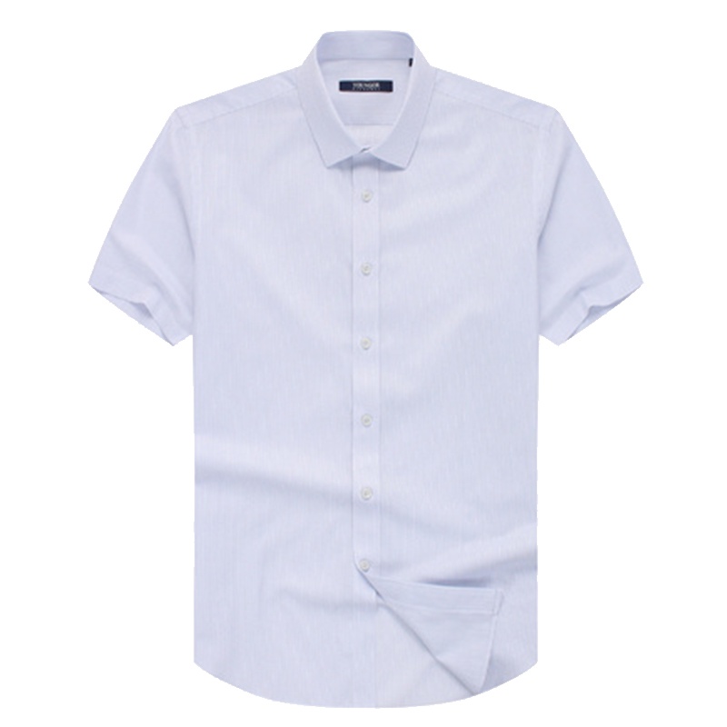 Youngor/雅戈尔男装商务正装纯棉面料 修身剪裁 DP免烫浅蓝条纹衬衫923IFY