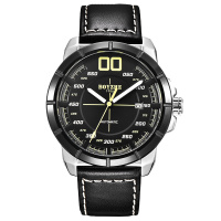 正品博雅哲/BOYZHE品牌皮带表带全自动机械表真皮日历手表斗音款瑞士风格男士运动手表