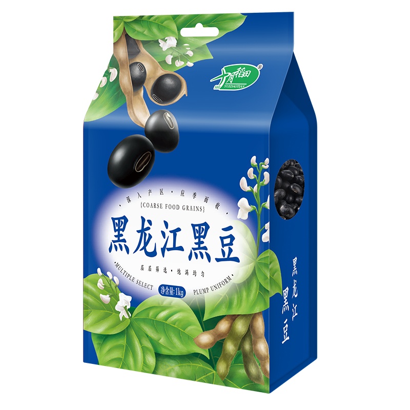 十月稻田 东北绿芯黑豆1kg农家自产绿芯黑豆青仁