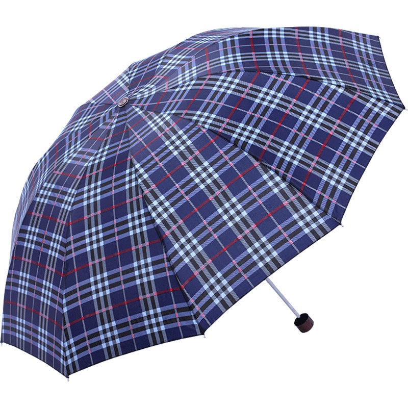 天堂伞300T片格折叠男士经典商务伞晴雨伞格子伞雨伞折叠印logo定制广告伞
