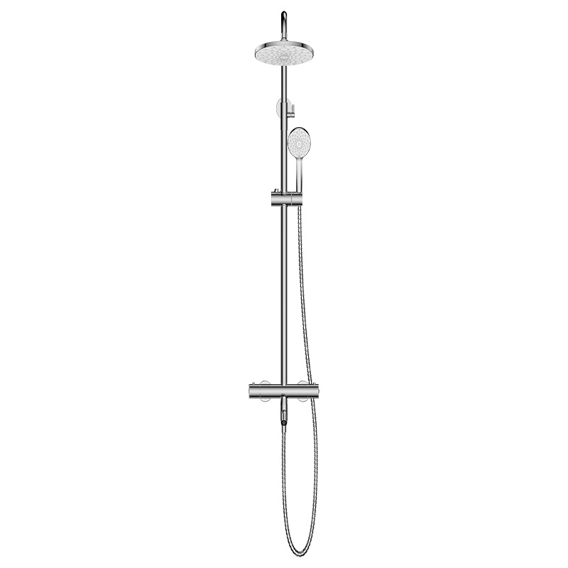 四季沐歌[MICOE]一键恒温淋浴花洒增压喷枪花洒多出水精铜质龙头置物架花洒挂墙式淋浴套装