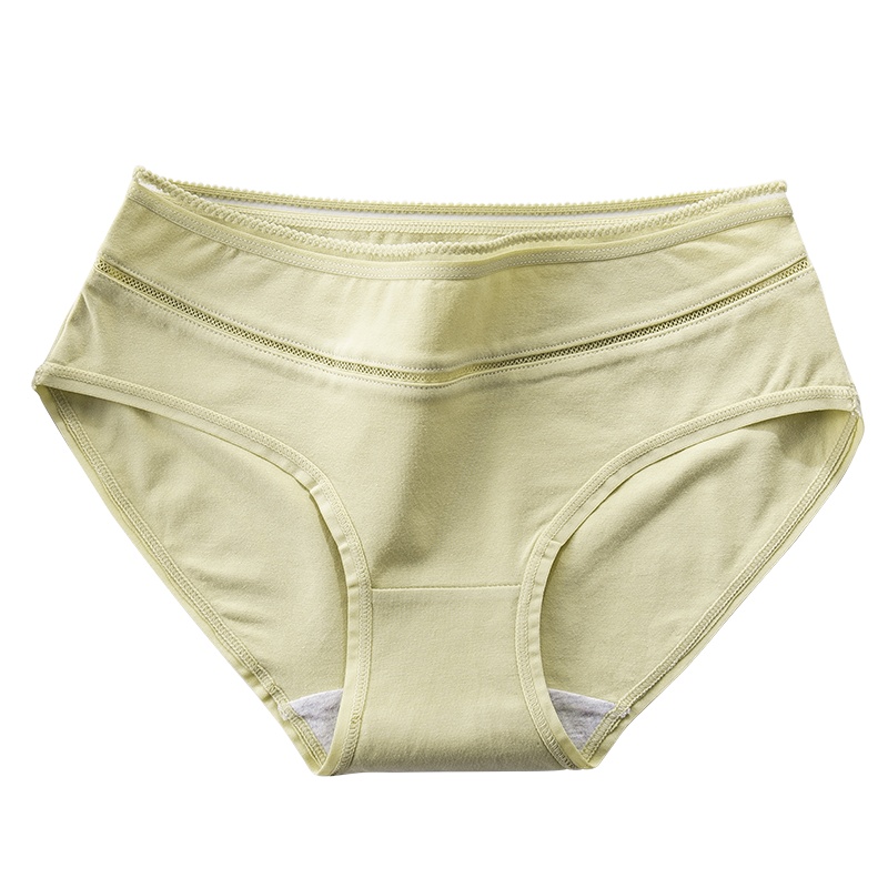 俞兆林3条装纯棉抗菌无痕高弹力内裤女士中腰舒适透气纯色三角内裤