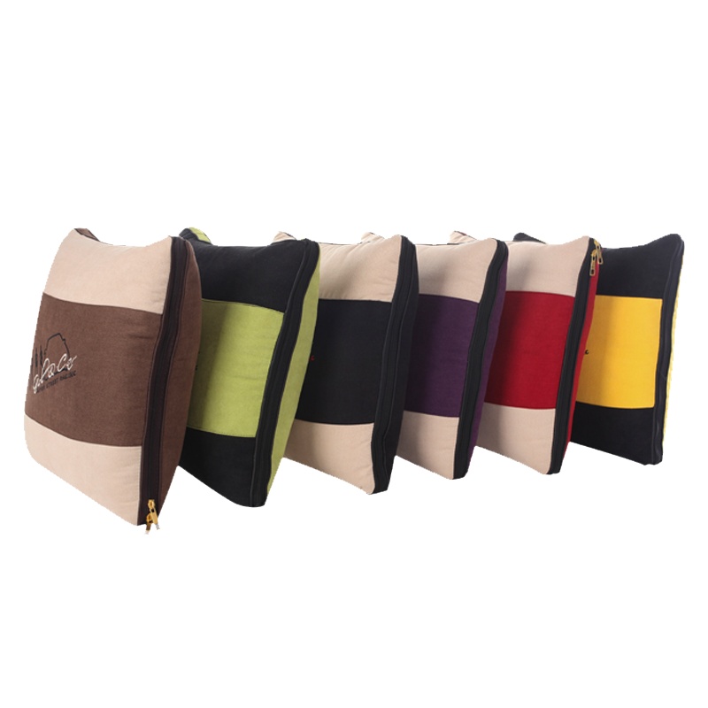 久量汽车抱枕被子两用纯棉车用抱枕一对车载空调被抱枕车内靠背车上枕 红色头枕2只