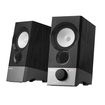 Edifier/漫步者 R19U 木质纯音2.0迷你桌面音响 电脑音箱 黑色