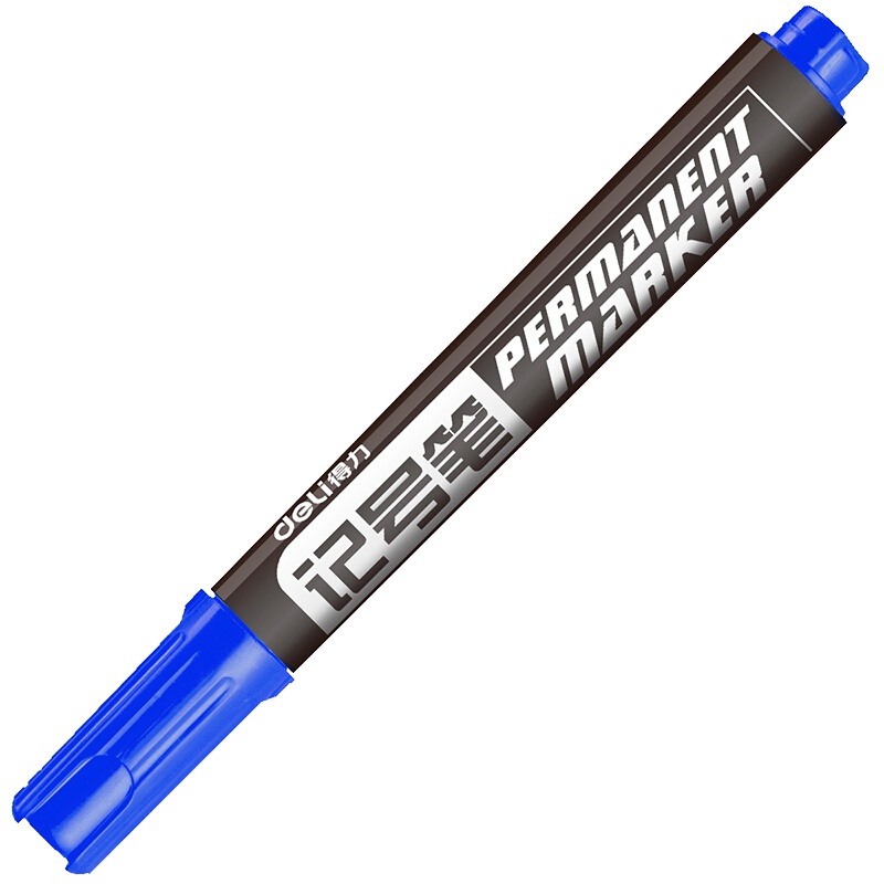 [精选]得力(deli) 6881 蓝色粗头物流油性记号笔大头笔 10支/盒(5盒装)