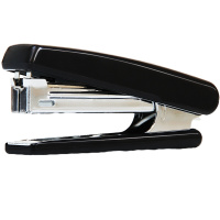 得力deli12页经典耐用订书机尾部自带起钉器适用10钉白色0221