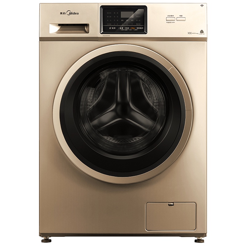 美的(Midea)10公斤全自动智能变频滚筒洗脱一体洗衣机 BLDC电机 智能家电 家用金色 MG100N31WDG