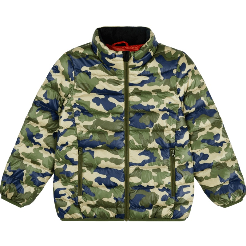 波司登童装休闲街头迷彩纯色保暖外套男女童新款羽绒服