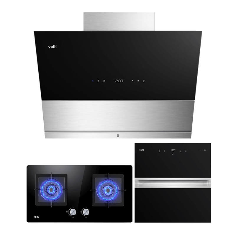 华帝(vatti)i11091+55B+i13025侧吸式抽油烟机燃气灶具消毒柜三件套 21立方自动洗 天然气