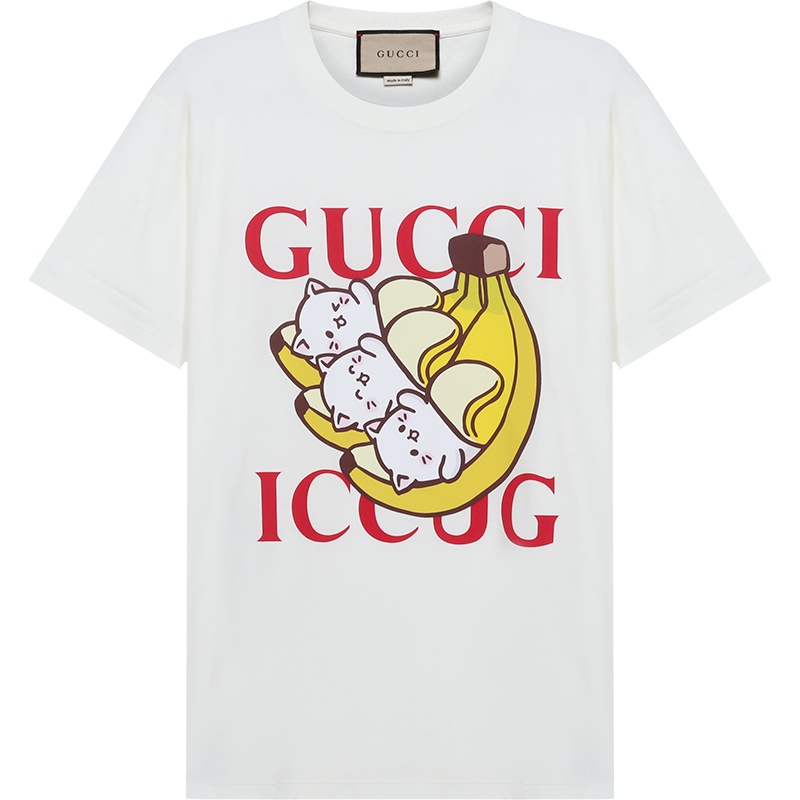 古驰 GUCCI 女士棉质超大造型圆领短袖T恤615044 XJDGN