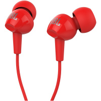 JBL C100SI 轻盈小巧入耳式耳机 红色