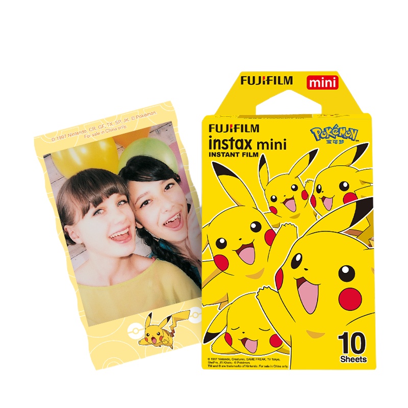 富士(FUJIFILM)INSTAX 拍立得快显胶片 mini11/7c/9/25/90通用 宝可梦皮卡丘相纸(10张)