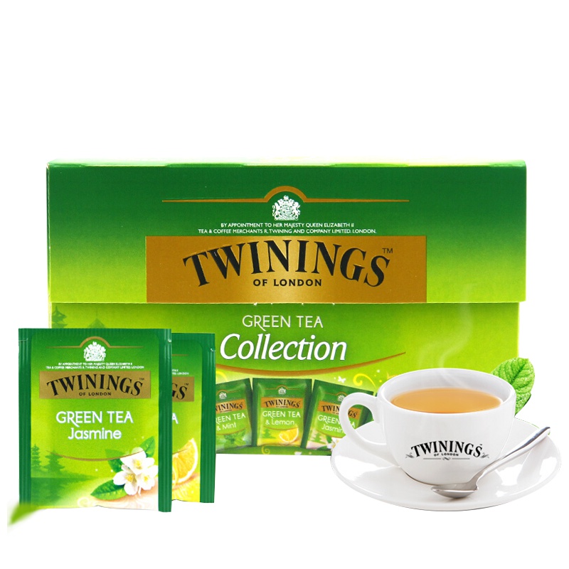 英国川宁(TWININGS) 绿茶精选装 进口茶叶袋泡茶包 20包*1.7g