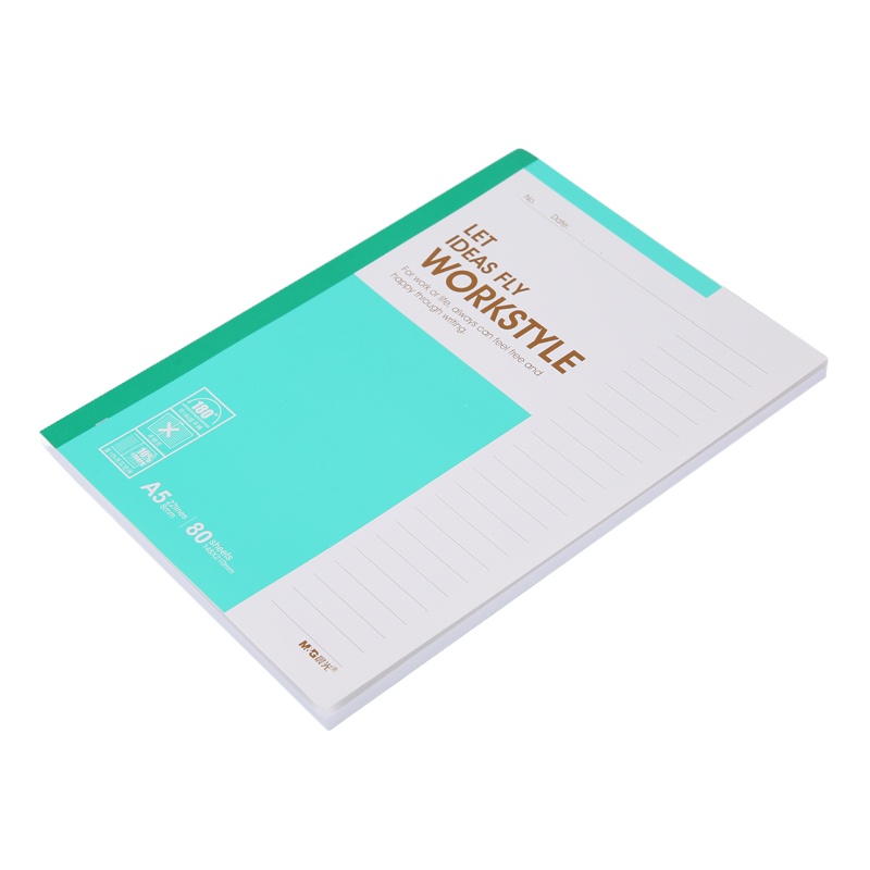 晨光文具(M&G)APYJU411 80页A5软抄本5本装 无线装订软抄 胶装本 时尚本册 办公软抄 软抄本 混色