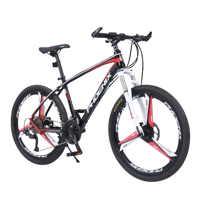 凤凰 山地自行车男女33速青少年学生变速赛车越野双减震铝合金单车