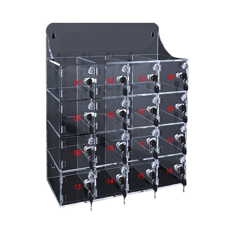 汉诺鑫威手机保管箱存放箱手机存放柜带锁透明亚克力盒柜收纳盒工厂