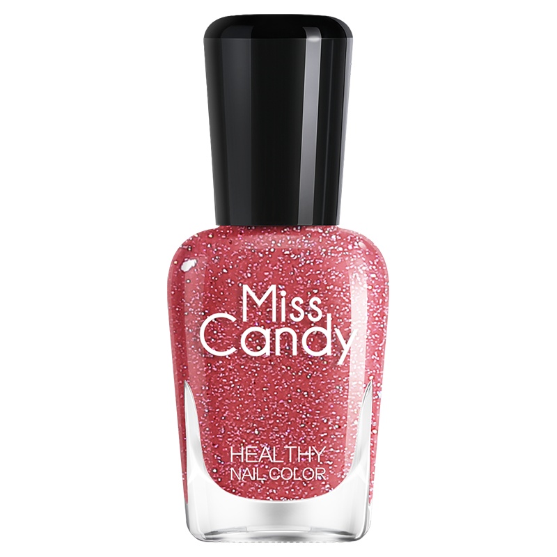 MissCandy健康甲油 无味可剥指甲油 亮片系列美甲 NE022彩灵/枯红色15ml