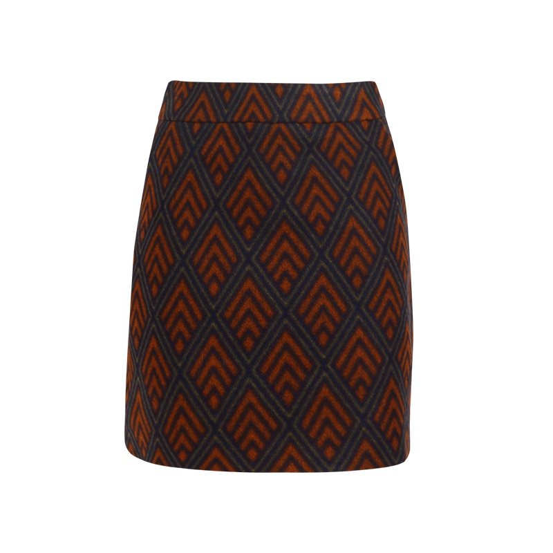 晚白 新款毛呢半身裙高腰显瘦短款配靴包臀裙性感百搭