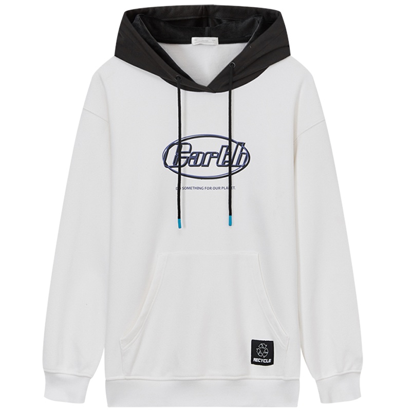 [1件5折价:85]美特斯邦威连帽卫衣男撞色宽松新款冬季韩版潮流套头衫衣服男