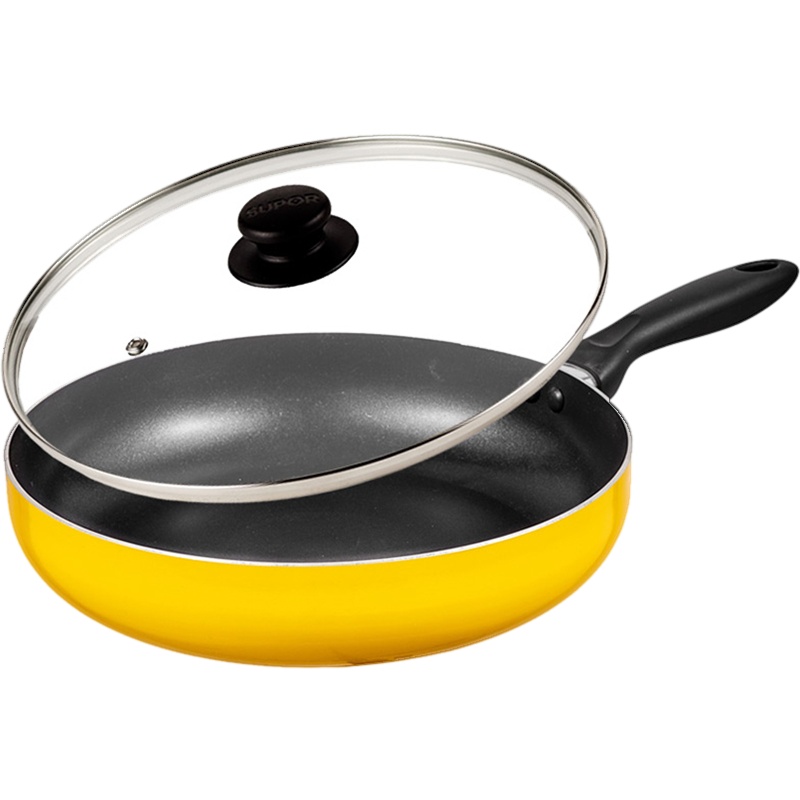 苏泊尔(SUPOR)好帮手炫彩不粘锅煎锅煎牛排煎荷包蛋平底锅明火电磁炉通用不粘易清洗 26M5-26MP01 颜色随机发