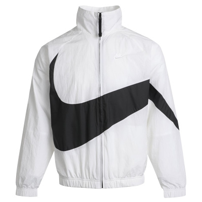 NIKE耐克勾子2021春季新款男装大logo运动服休闲立领夹克衫AR3133-100