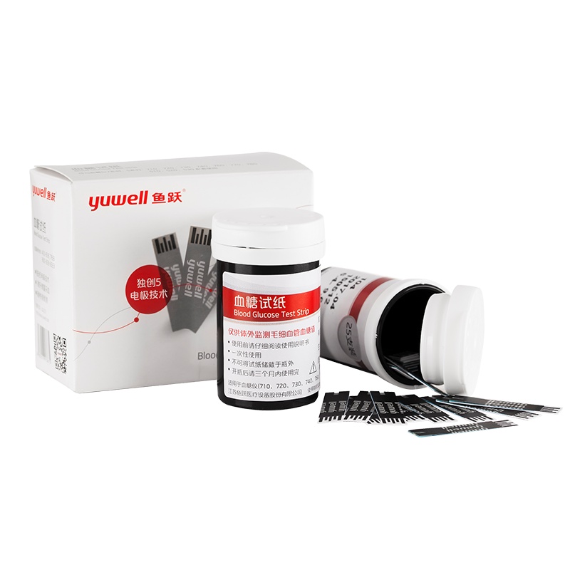 鱼跃血糖试纸 适用于580/590型血糖仪150片试纸+150支针 瓶装家用