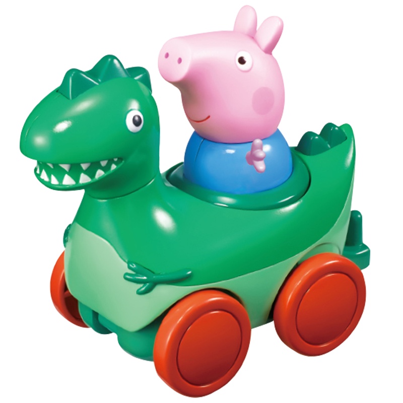 小猪佩奇玩具欢乐跑跑车回力车乔治公仔小朱佩琪女孩佩琦儿童礼物 乔治欢乐跑跑车 582172