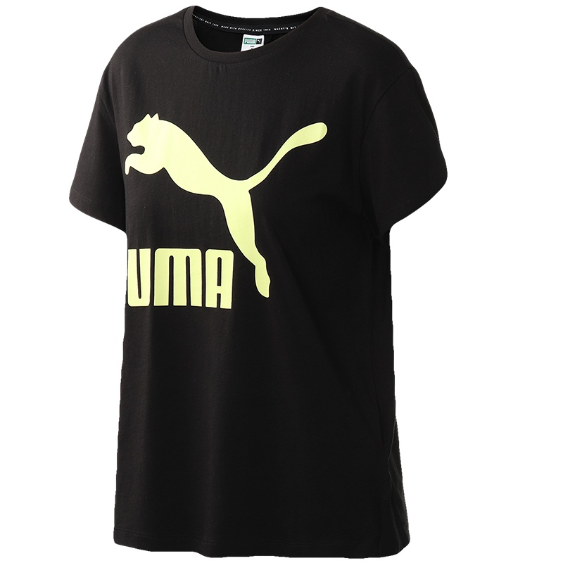 PUMA彪马女装运动服经典logo运动服休闲跑步短袖T恤596512