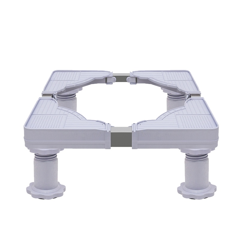 家家尤洗衣机托架底座全自动加高架子卫生间固定防震支架可自由伸缩尺寸塑料材质jjy-1601g灰色通用垫高脚承重100kg