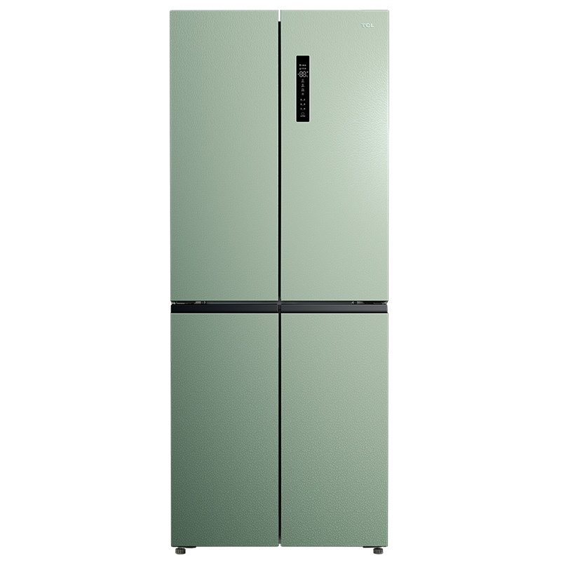 TCL 408升 双变频风冷无霜十字对开门双开门电冰箱 AAT养鲜 一级能效 (天青釉)R408T1-U