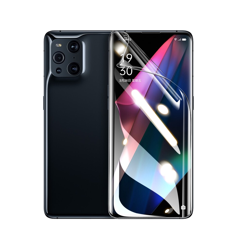ESCASE 手机保护膜OPPO Find X3/3pro水凝膜5G手机非全屏覆盖高清防爆玻璃贴膜透明[两片装]