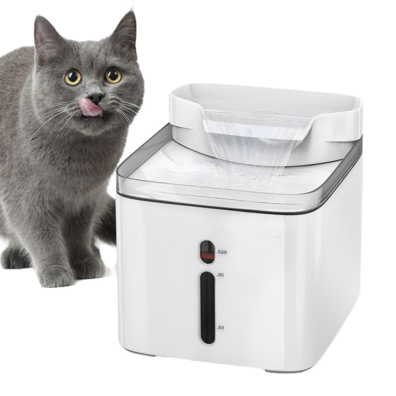 猫咪智能感应饮水机猫用喝水时光旧巷循环流动水宠物用品饮水过滤 白色款滤芯买4送4(一年量)