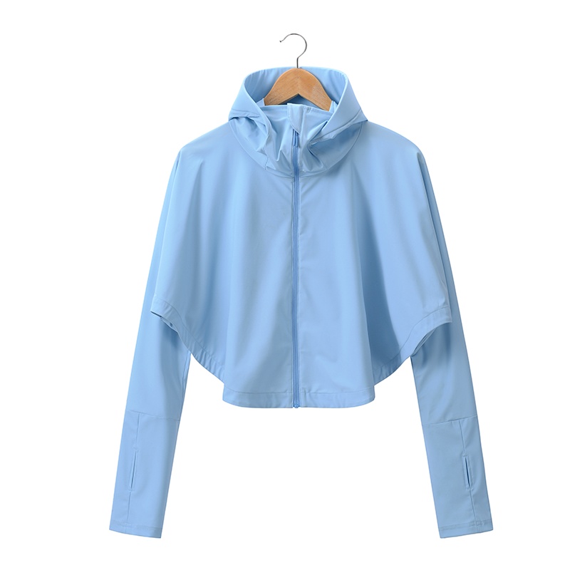 伯希和户外风衣防晒衣女士夏季薄款透气防紫外线开衫外套海边巾遮阳短款披肩锦纶upf50+