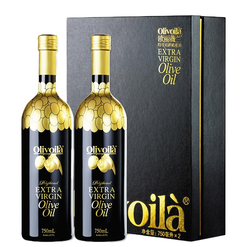 欧丽薇兰(olivoila) 高多酚特级初榨橄榄油750ml*2瓶