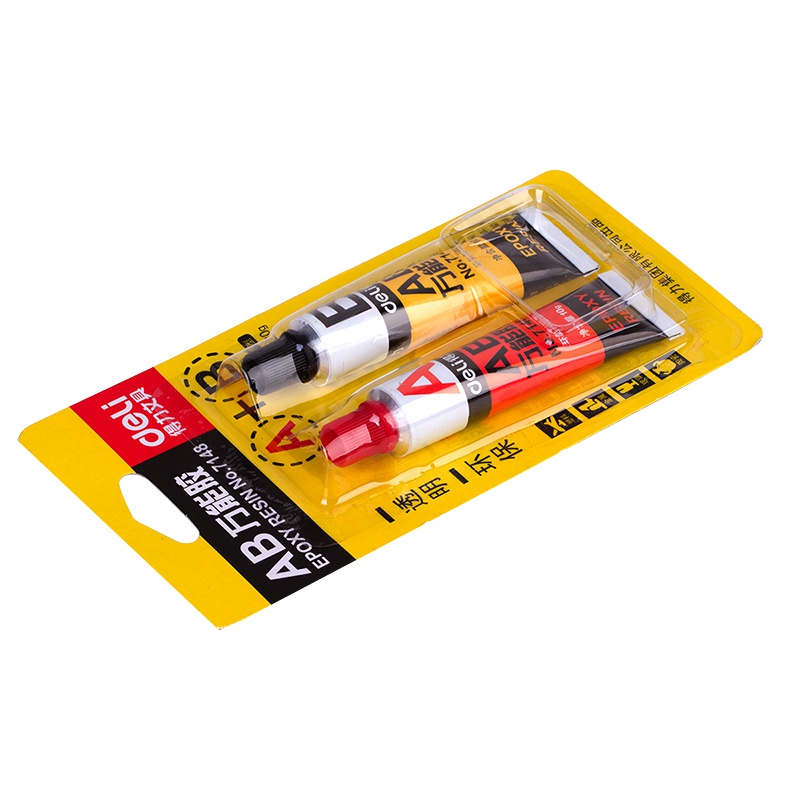 得力(deli) 7148 AB万能胶 20g XHJ 一卡装