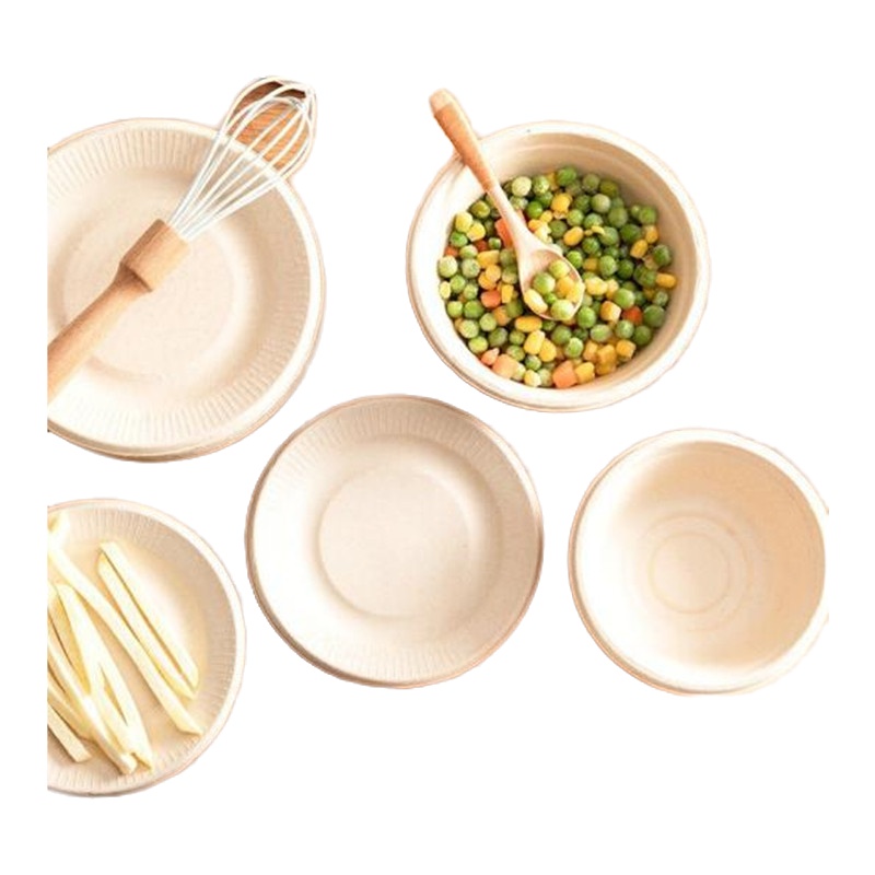 晨鸣(CHENMING) YC 天然纸浆纸碗 纸盘 7寸 20个/包