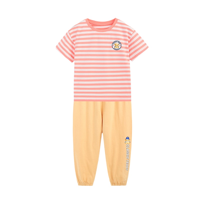 精典泰迪男童套装夏季新款儿童短袖+长裤套装套装