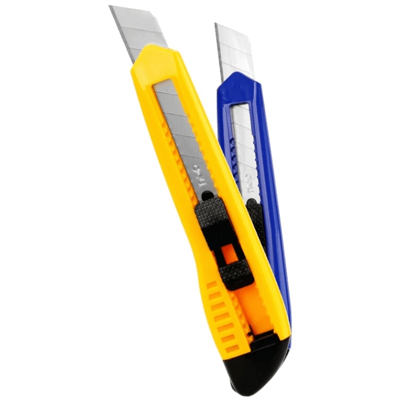 得力2003大号美工刀不锈钢刀片小号裁纸刀壁纸刀大码刀架