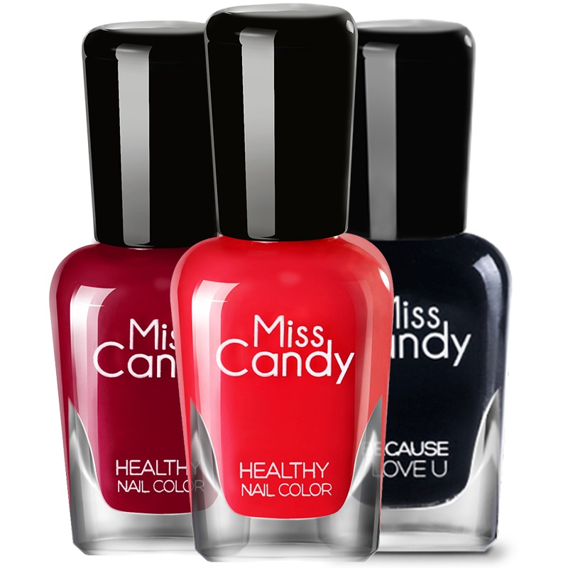 MissCandy健康美甲 可撕指甲油 美甲套装 显白大红色甲油 醉梦 MCS221