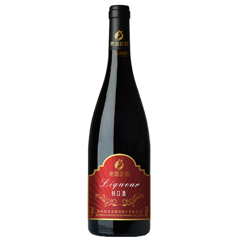 贵基莊園 精选利口葡萄酒 750ml 精选优质葡萄赤霞珠黑枸杞 度数: 17.5%Vol.