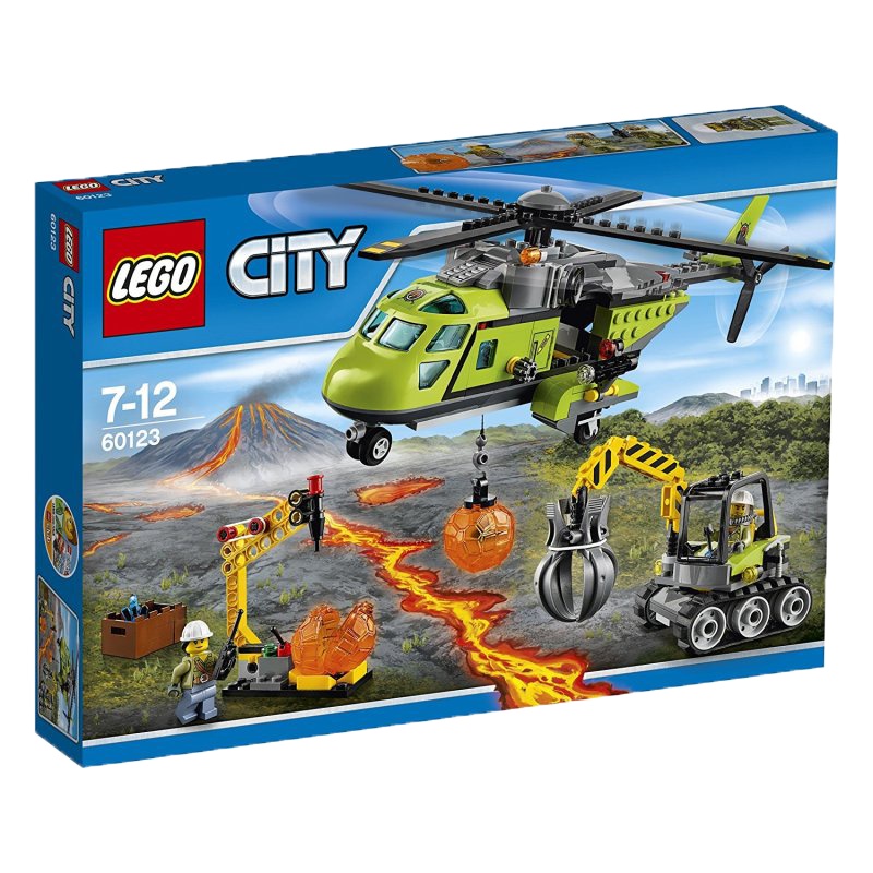 乐高(LEGO)城市系列 火山探险运输直升机 60123 330块 积木玩具塑料 7-12岁 200块以上